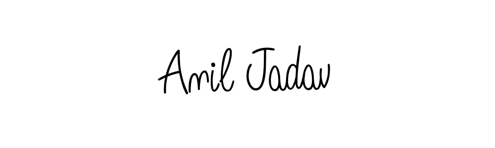 Make a beautiful signature design for name Anil Jadav. With this signature (Angelique-Rose-font-FFP) style, you can create a handwritten signature for free. Anil Jadav signature style 5 images and pictures png