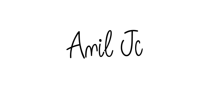 Design your own signature with our free online signature maker. With this signature software, you can create a handwritten (Angelique-Rose-font-FFP) signature for name Anil Jc. Anil Jc signature style 5 images and pictures png