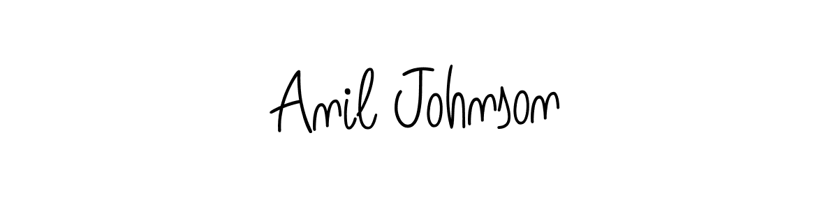 You should practise on your own different ways (Angelique-Rose-font-FFP) to write your name (Anil Johnson) in signature. don't let someone else do it for you. Anil Johnson signature style 5 images and pictures png