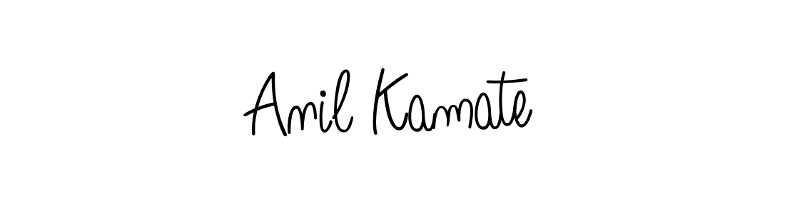 You should practise on your own different ways (Angelique-Rose-font-FFP) to write your name (Anil Kamate) in signature. don't let someone else do it for you. Anil Kamate signature style 5 images and pictures png