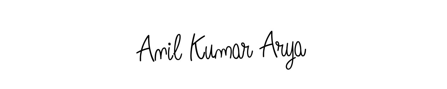 Use a signature maker to create a handwritten signature online. With this signature software, you can design (Angelique-Rose-font-FFP) your own signature for name Anil Kumar Arya. Anil Kumar Arya signature style 5 images and pictures png