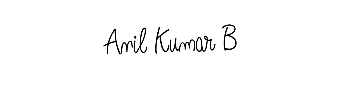 The best way (Angelique-Rose-font-FFP) to make a short signature is to pick only two or three words in your name. The name Anil Kumar B include a total of six letters. For converting this name. Anil Kumar B signature style 5 images and pictures png