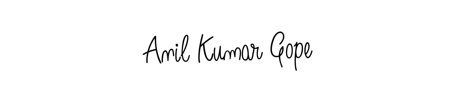 The best way (Angelique-Rose-font-FFP) to make a short signature is to pick only two or three words in your name. The name Anil Kumar Gope include a total of six letters. For converting this name. Anil Kumar Gope signature style 5 images and pictures png