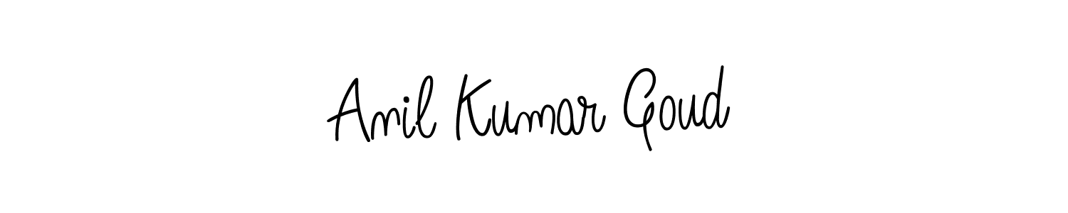 You should practise on your own different ways (Angelique-Rose-font-FFP) to write your name (Anil Kumar Goud) in signature. don't let someone else do it for you. Anil Kumar Goud signature style 5 images and pictures png