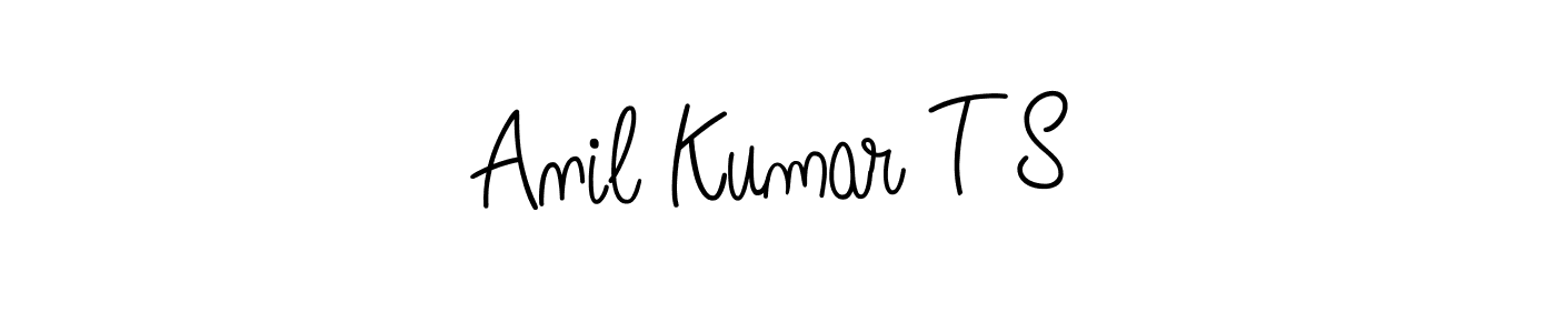 Make a beautiful signature design for name Anil Kumar T S. With this signature (Angelique-Rose-font-FFP) style, you can create a handwritten signature for free. Anil Kumar T S signature style 5 images and pictures png