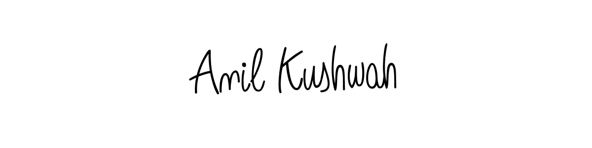 You should practise on your own different ways (Angelique-Rose-font-FFP) to write your name (Anil Kushwah) in signature. don't let someone else do it for you. Anil Kushwah signature style 5 images and pictures png