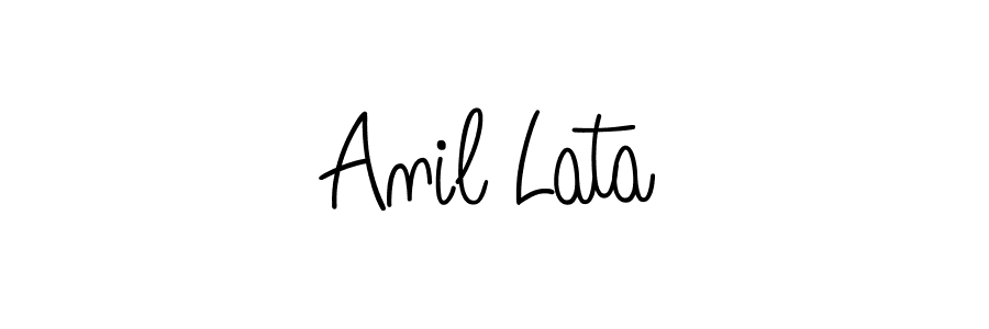 The best way (Angelique-Rose-font-FFP) to make a short signature is to pick only two or three words in your name. The name Anil Lata include a total of six letters. For converting this name. Anil Lata signature style 5 images and pictures png