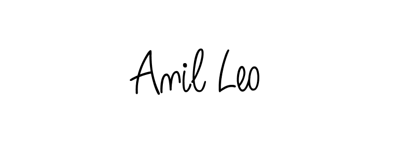 How to make Anil Leo name signature. Use Angelique-Rose-font-FFP style for creating short signs online. This is the latest handwritten sign. Anil Leo signature style 5 images and pictures png