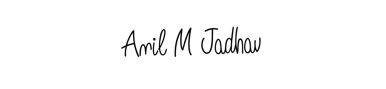 if you are searching for the best signature style for your name Anil M Jadhav. so please give up your signature search. here we have designed multiple signature styles  using Angelique-Rose-font-FFP. Anil M Jadhav signature style 5 images and pictures png