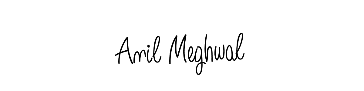 The best way (Angelique-Rose-font-FFP) to make a short signature is to pick only two or three words in your name. The name Anil Meghwal include a total of six letters. For converting this name. Anil Meghwal signature style 5 images and pictures png