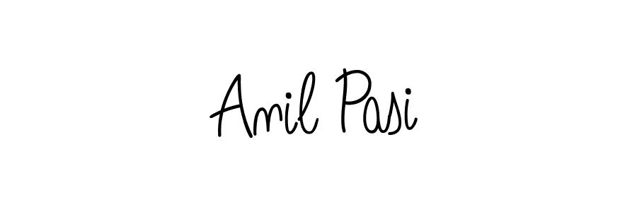 Use a signature maker to create a handwritten signature online. With this signature software, you can design (Angelique-Rose-font-FFP) your own signature for name Anil Pasi. Anil Pasi signature style 5 images and pictures png