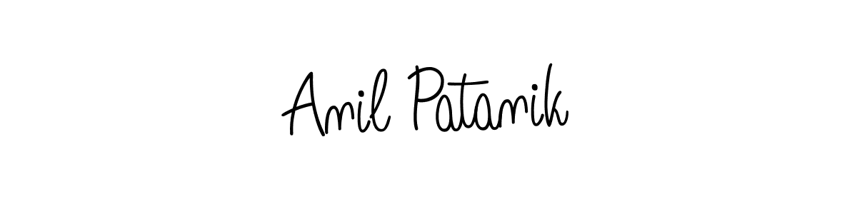 Use a signature maker to create a handwritten signature online. With this signature software, you can design (Angelique-Rose-font-FFP) your own signature for name Anil Patanik. Anil Patanik signature style 5 images and pictures png