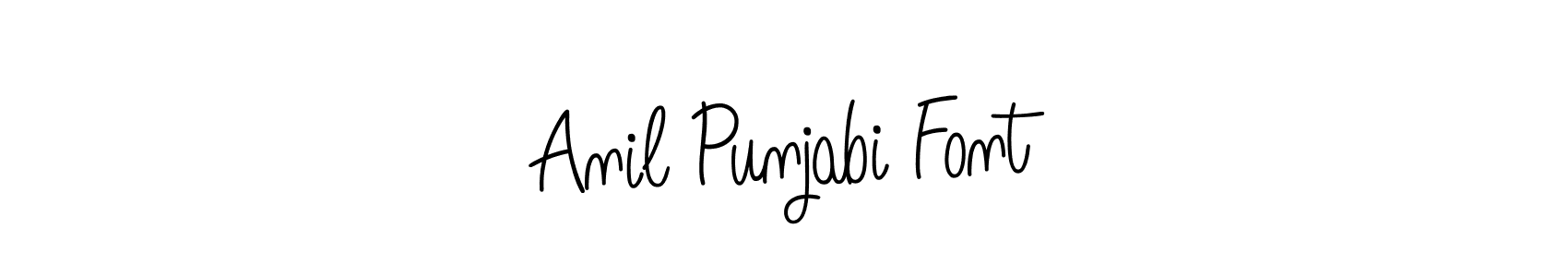 Design your own signature with our free online signature maker. With this signature software, you can create a handwritten (Angelique-Rose-font-FFP) signature for name Anil Punjabi Font. Anil Punjabi Font signature style 5 images and pictures png