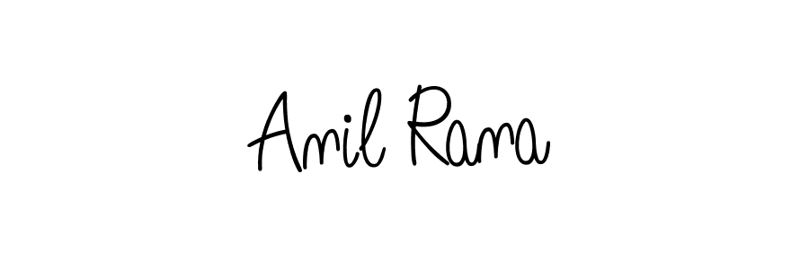 Use a signature maker to create a handwritten signature online. With this signature software, you can design (Angelique-Rose-font-FFP) your own signature for name Anil Rana. Anil Rana signature style 5 images and pictures png