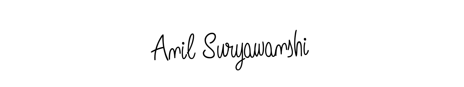 Design your own signature with our free online signature maker. With this signature software, you can create a handwritten (Angelique-Rose-font-FFP) signature for name Anil Suryawanshi. Anil Suryawanshi signature style 5 images and pictures png