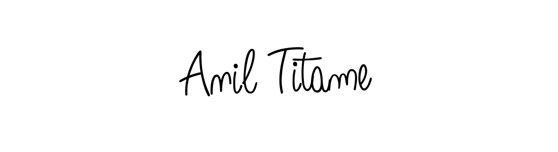 Design your own signature with our free online signature maker. With this signature software, you can create a handwritten (Angelique-Rose-font-FFP) signature for name Anil Titame. Anil Titame signature style 5 images and pictures png