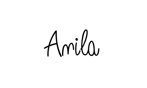 How to make Anila name signature. Use Angelique-Rose-font-FFP style for creating short signs online. This is the latest handwritten sign. Anila signature style 5 images and pictures png