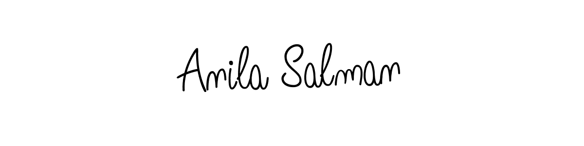 How to make Anila Salman signature? Angelique-Rose-font-FFP is a professional autograph style. Create handwritten signature for Anila Salman name. Anila Salman signature style 5 images and pictures png