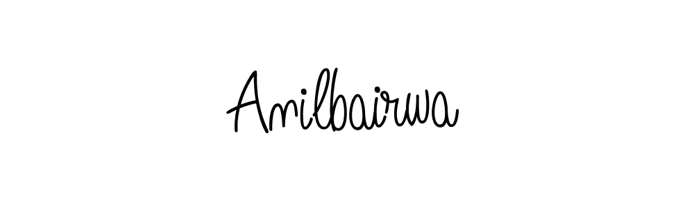 You should practise on your own different ways (Angelique-Rose-font-FFP) to write your name (Anilbairwa) in signature. don't let someone else do it for you. Anilbairwa signature style 5 images and pictures png