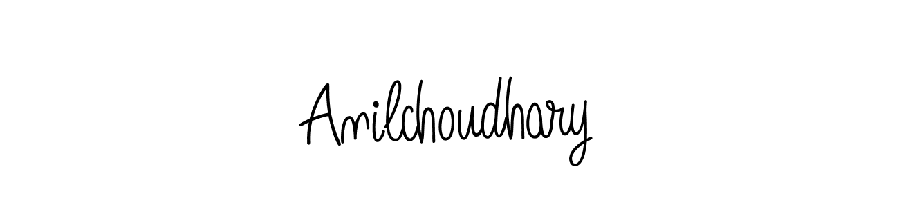Use a signature maker to create a handwritten signature online. With this signature software, you can design (Angelique-Rose-font-FFP) your own signature for name Anilchoudhary. Anilchoudhary signature style 5 images and pictures png