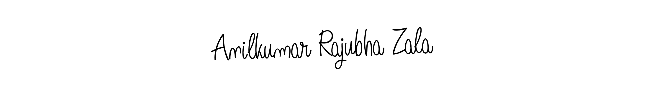 Make a beautiful signature design for name Anilkumar Rajubha Zala. With this signature (Angelique-Rose-font-FFP) style, you can create a handwritten signature for free. Anilkumar Rajubha Zala signature style 5 images and pictures png