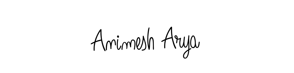 Create a beautiful signature design for name Animesh Arya. With this signature (Angelique-Rose-font-FFP) fonts, you can make a handwritten signature for free. Animesh Arya signature style 5 images and pictures png
