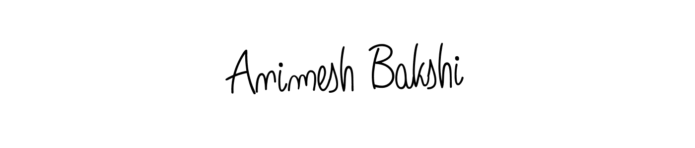 Use a signature maker to create a handwritten signature online. With this signature software, you can design (Angelique-Rose-font-FFP) your own signature for name Animesh Bakshi. Animesh Bakshi signature style 5 images and pictures png