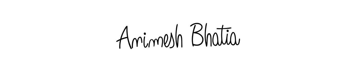 How to make Animesh Bhatia signature? Angelique-Rose-font-FFP is a professional autograph style. Create handwritten signature for Animesh Bhatia name. Animesh Bhatia signature style 5 images and pictures png