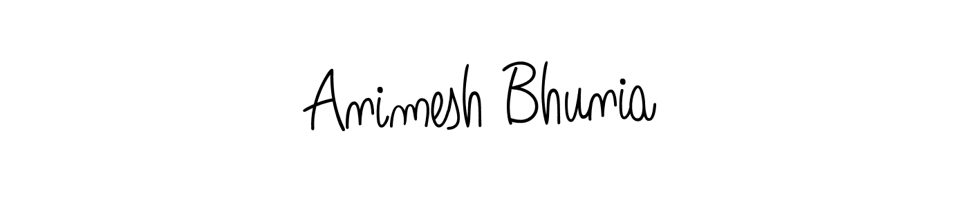 How to Draw Animesh Bhunia signature style? Angelique-Rose-font-FFP is a latest design signature styles for name Animesh Bhunia. Animesh Bhunia signature style 5 images and pictures png