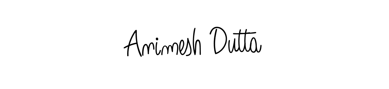 Make a beautiful signature design for name Animesh Dutta. With this signature (Angelique-Rose-font-FFP) style, you can create a handwritten signature for free. Animesh Dutta signature style 5 images and pictures png