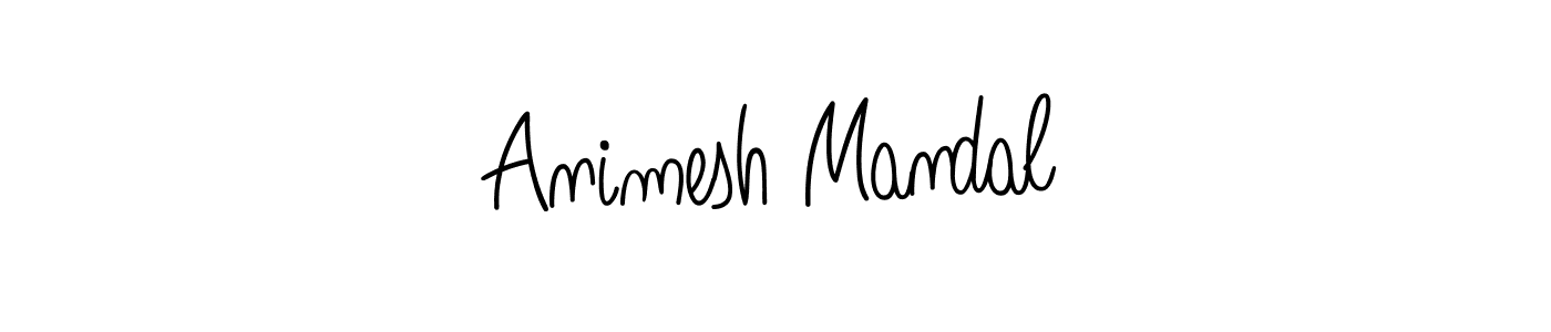 Animesh Mandal stylish signature style. Best Handwritten Sign (Angelique-Rose-font-FFP) for my name. Handwritten Signature Collection Ideas for my name Animesh Mandal. Animesh Mandal signature style 5 images and pictures png
