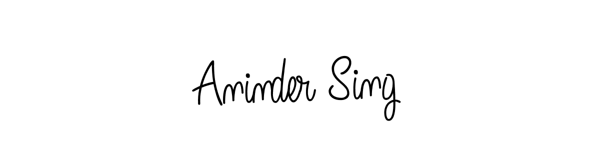 Aninder Sing stylish signature style. Best Handwritten Sign (Angelique-Rose-font-FFP) for my name. Handwritten Signature Collection Ideas for my name Aninder Sing. Aninder Sing signature style 5 images and pictures png