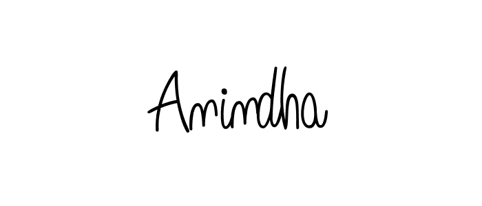 Make a beautiful signature design for name Anindha. With this signature (Angelique-Rose-font-FFP) style, you can create a handwritten signature for free. Anindha signature style 5 images and pictures png