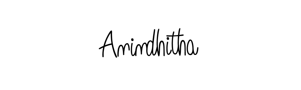 The best way (Angelique-Rose-font-FFP) to make a short signature is to pick only two or three words in your name. The name Anindhitha include a total of six letters. For converting this name. Anindhitha signature style 5 images and pictures png
