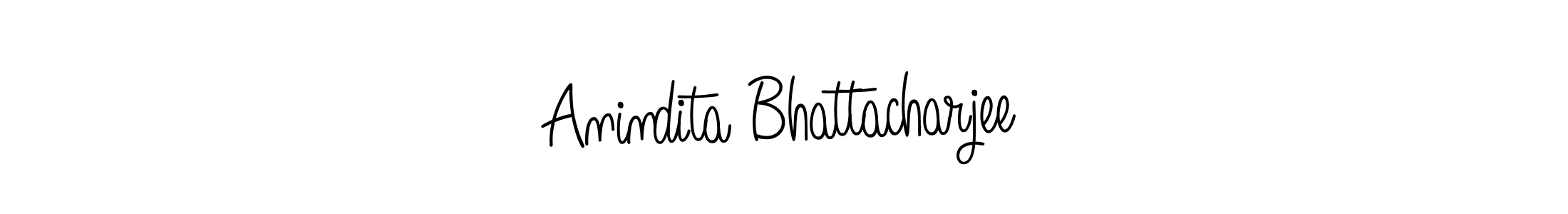 Make a beautiful signature design for name Anindita Bhattacharjee. With this signature (Angelique-Rose-font-FFP) style, you can create a handwritten signature for free. Anindita Bhattacharjee signature style 5 images and pictures png