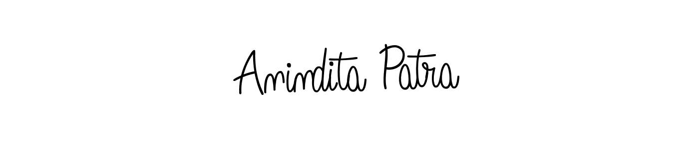 How to make Anindita Patra name signature. Use Angelique-Rose-font-FFP style for creating short signs online. This is the latest handwritten sign. Anindita Patra signature style 5 images and pictures png