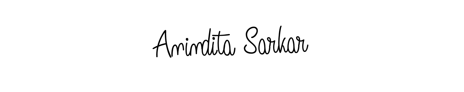 You should practise on your own different ways (Angelique-Rose-font-FFP) to write your name (Anindita Sarkar) in signature. don't let someone else do it for you. Anindita Sarkar signature style 5 images and pictures png