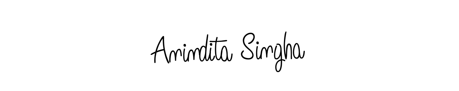 You should practise on your own different ways (Angelique-Rose-font-FFP) to write your name (Anindita Singha) in signature. don't let someone else do it for you. Anindita Singha signature style 5 images and pictures png