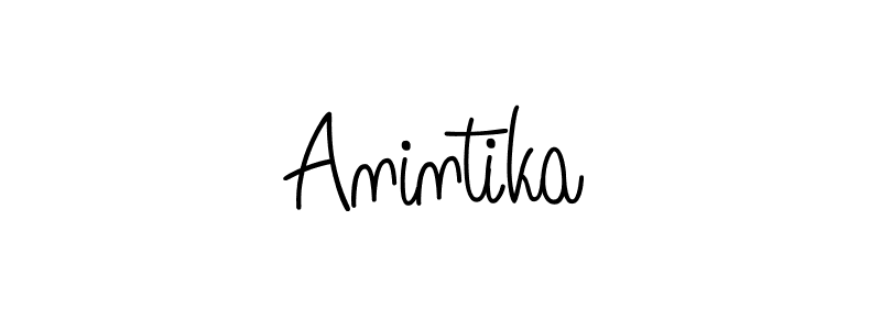 Design your own signature with our free online signature maker. With this signature software, you can create a handwritten (Angelique-Rose-font-FFP) signature for name Anintika. Anintika signature style 5 images and pictures png