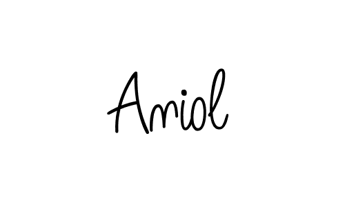 You should practise on your own different ways (Angelique-Rose-font-FFP) to write your name (Aniol) in signature. don't let someone else do it for you. Aniol signature style 5 images and pictures png