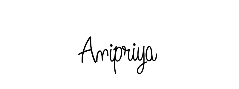 Make a beautiful signature design for name Anipriya. With this signature (Angelique-Rose-font-FFP) style, you can create a handwritten signature for free. Anipriya signature style 5 images and pictures png