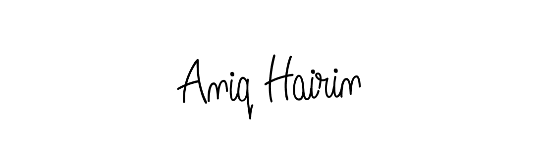 Aniq Hairin stylish signature style. Best Handwritten Sign (Angelique-Rose-font-FFP) for my name. Handwritten Signature Collection Ideas for my name Aniq Hairin. Aniq Hairin signature style 5 images and pictures png