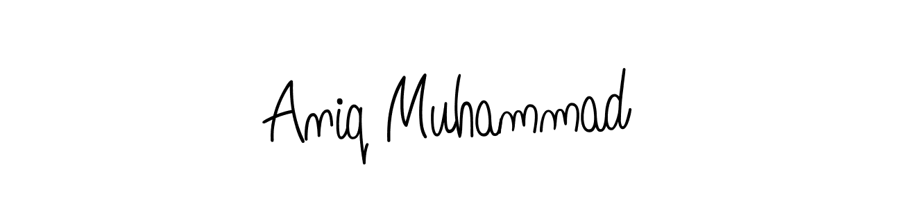 How to make Aniq Muhammad signature? Angelique-Rose-font-FFP is a professional autograph style. Create handwritten signature for Aniq Muhammad name. Aniq Muhammad signature style 5 images and pictures png