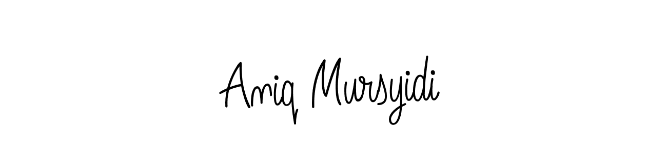 Also You can easily find your signature by using the search form. We will create Aniq Mursyidi name handwritten signature images for you free of cost using Angelique-Rose-font-FFP sign style. Aniq Mursyidi signature style 5 images and pictures png