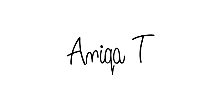 Also we have Aniqa T name is the best signature style. Create professional handwritten signature collection using Angelique-Rose-font-FFP autograph style. Aniqa T signature style 5 images and pictures png