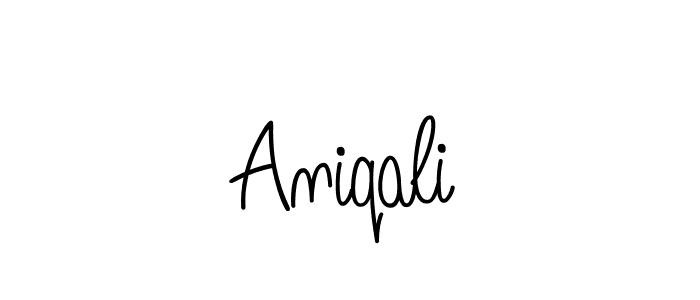 The best way (Angelique-Rose-font-FFP) to make a short signature is to pick only two or three words in your name. The name Aniqali include a total of six letters. For converting this name. Aniqali signature style 5 images and pictures png