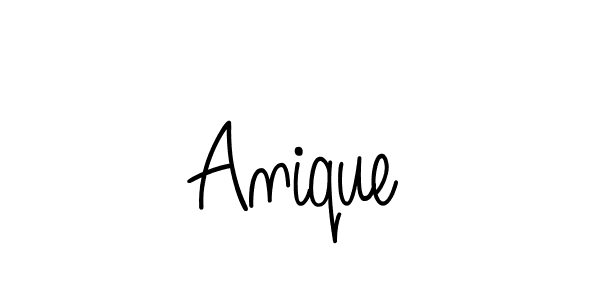 Design your own signature with our free online signature maker. With this signature software, you can create a handwritten (Angelique-Rose-font-FFP) signature for name Anique. Anique signature style 5 images and pictures png