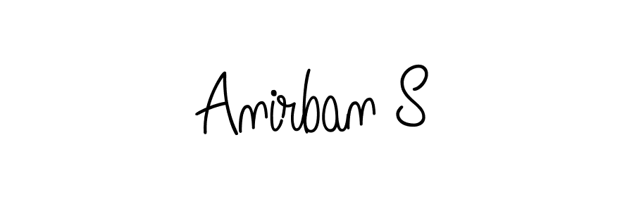 How to make Anirban S name signature. Use Angelique-Rose-font-FFP style for creating short signs online. This is the latest handwritten sign. Anirban S signature style 5 images and pictures png