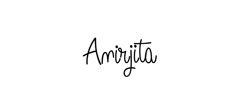 Anirjita stylish signature style. Best Handwritten Sign (Angelique-Rose-font-FFP) for my name. Handwritten Signature Collection Ideas for my name Anirjita. Anirjita signature style 5 images and pictures png