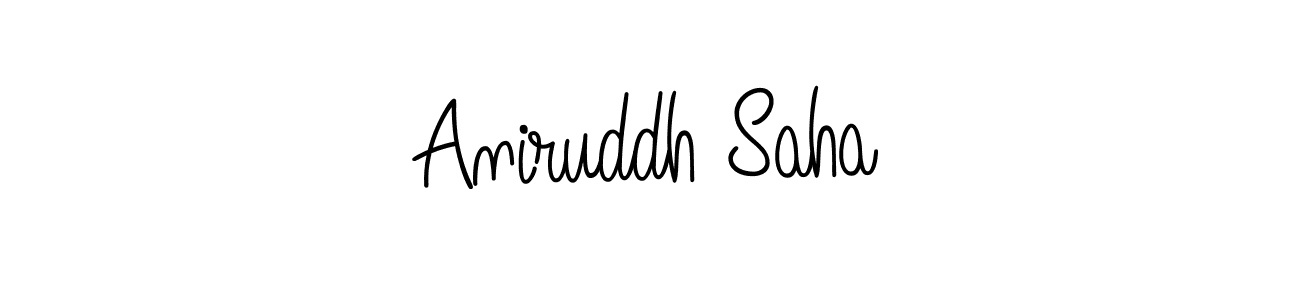 Design your own signature with our free online signature maker. With this signature software, you can create a handwritten (Angelique-Rose-font-FFP) signature for name Aniruddh Saha. Aniruddh Saha signature style 5 images and pictures png